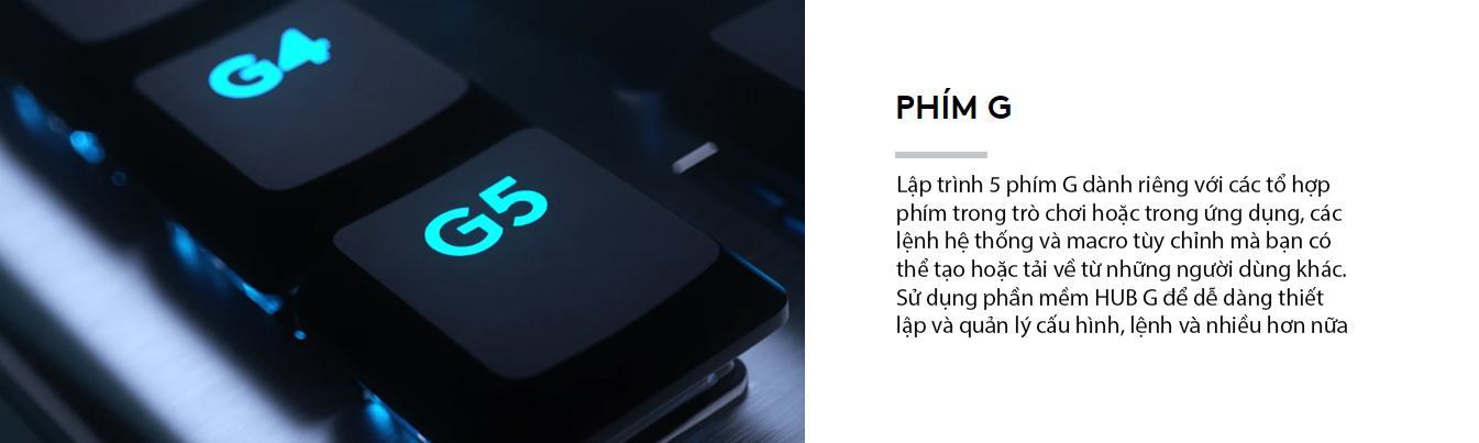 Bàn phím cơ Logitech G813 Lightsync RGB GL Tactile 5