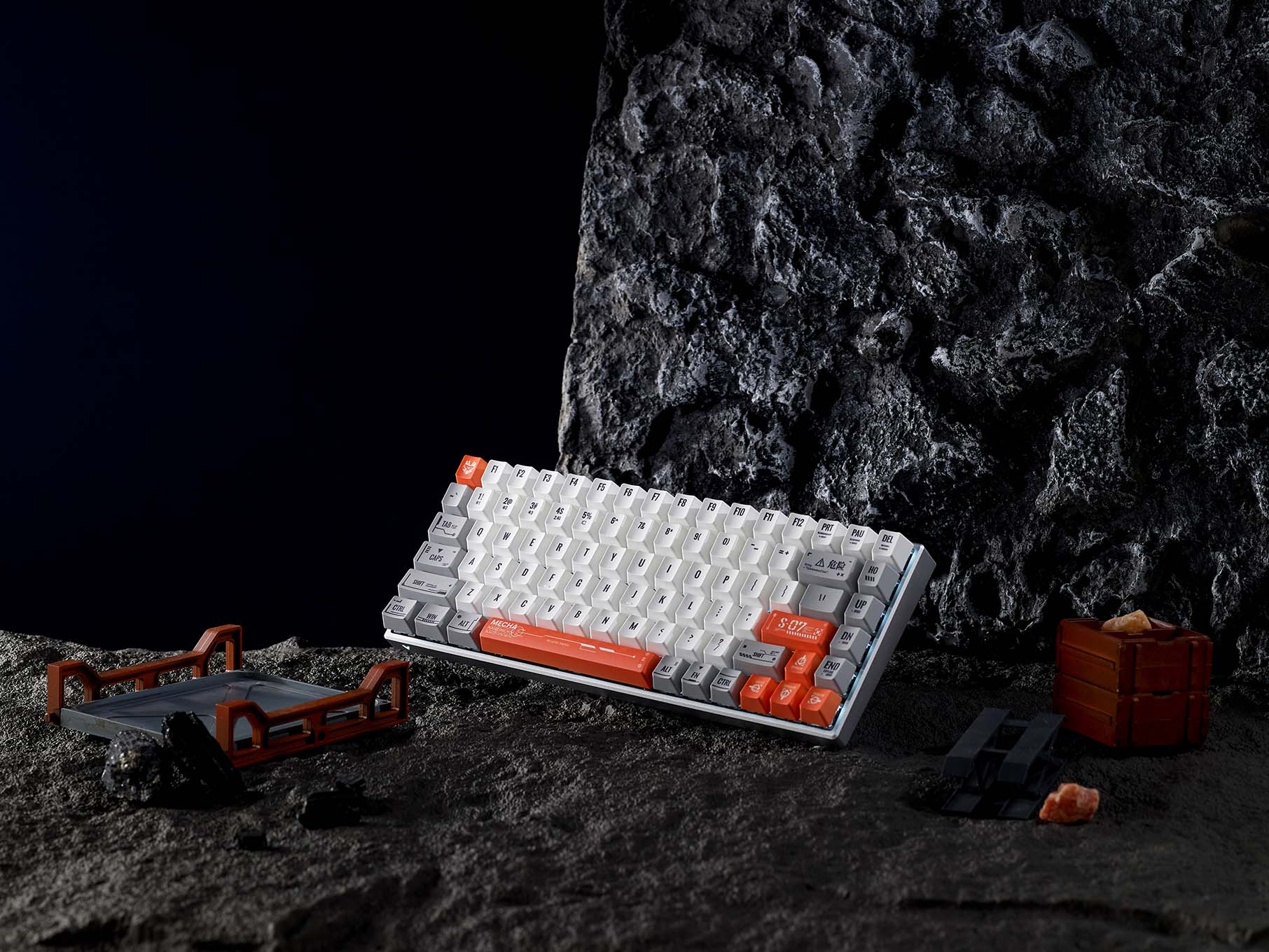 Bàn phím cơ Rapoo V700-8A Redline Edition _ White Orange 1