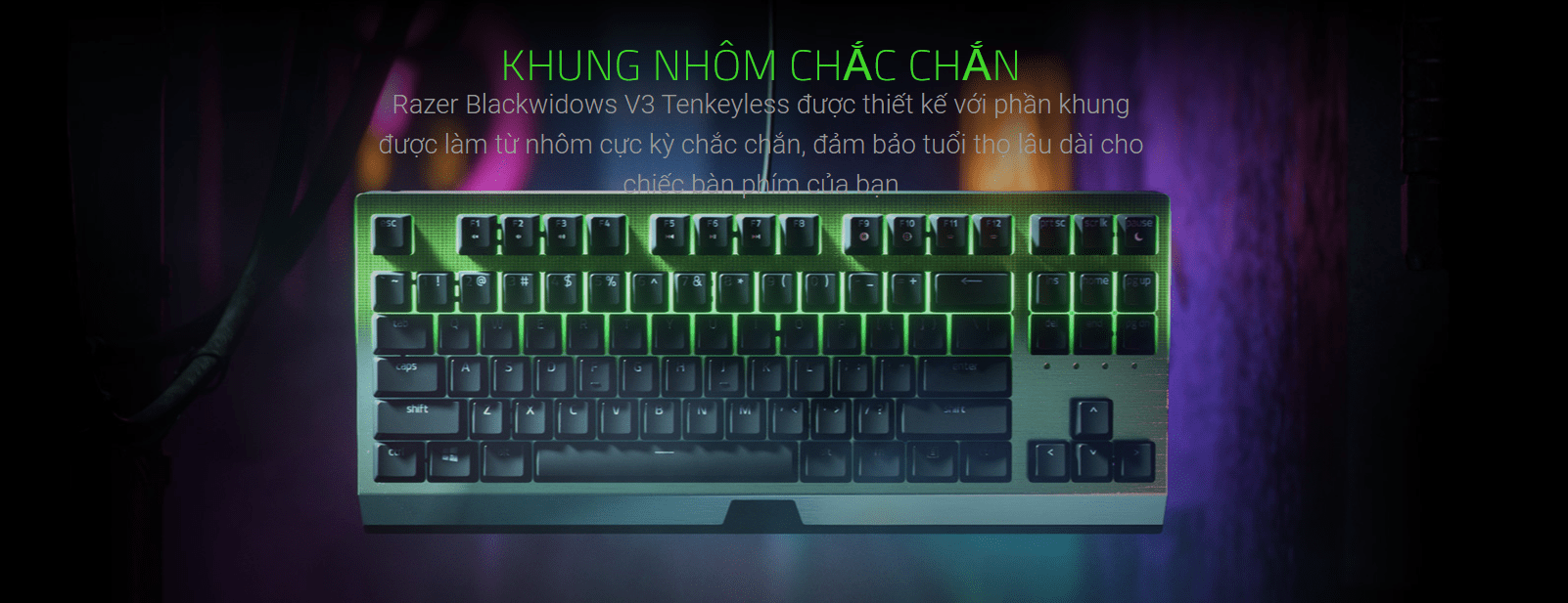 Bàn phím cơ Razer Blackwidow V3 Tenkeyless Yellow Switch (USB/RGB/Đen) (RZ03-03491800-R3M1) 5