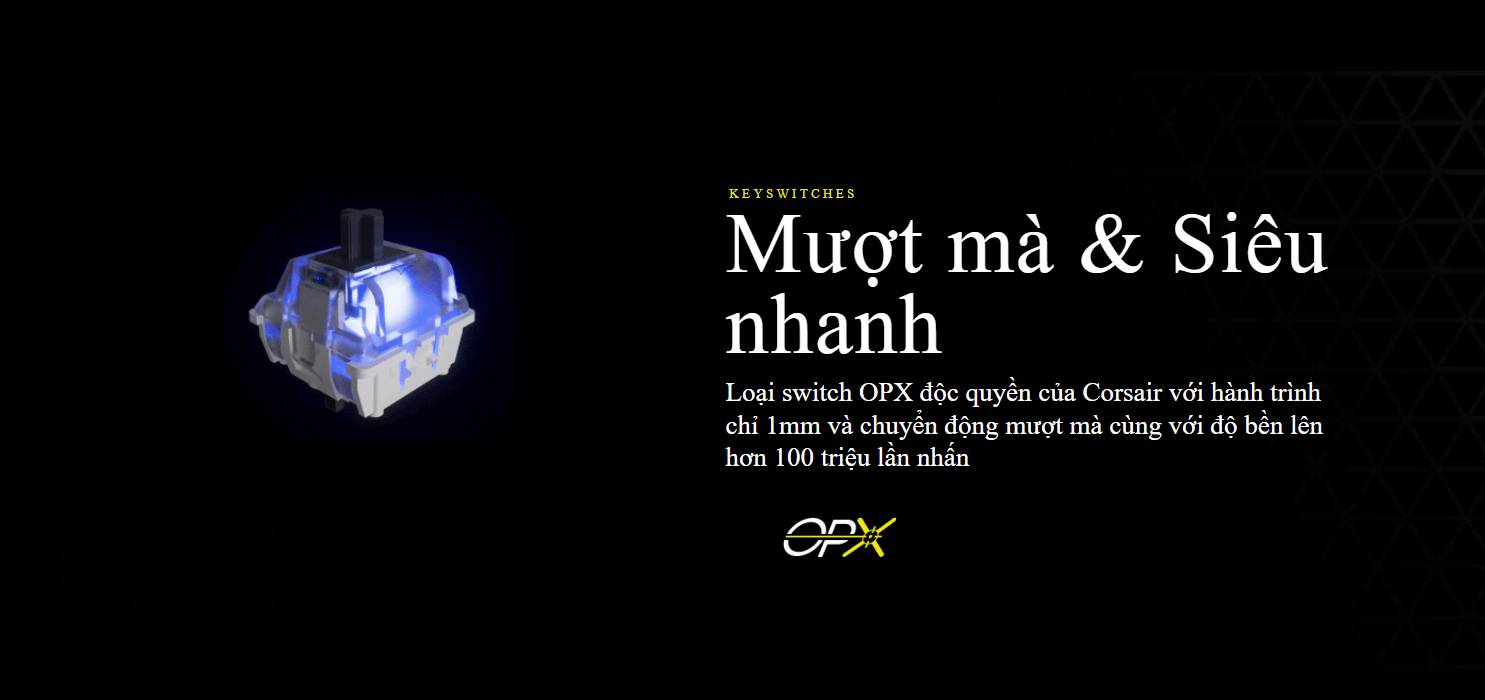 Bàn phím Corsair K100 RGB Optical switch (OPX-RF) (CH-912A01A-NA) 5