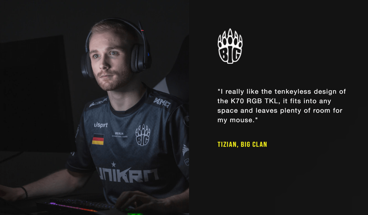 Bàn phím game Corsair K70 TKL Champion RGB (OPX sw/USB) (CH-911901A-NA) 4