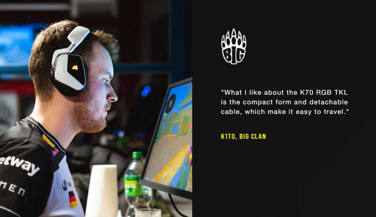 Bàn phím game Corsair K70 TKL Champion RGB (OPX sw/USB) (CH-911901A-NA) 3