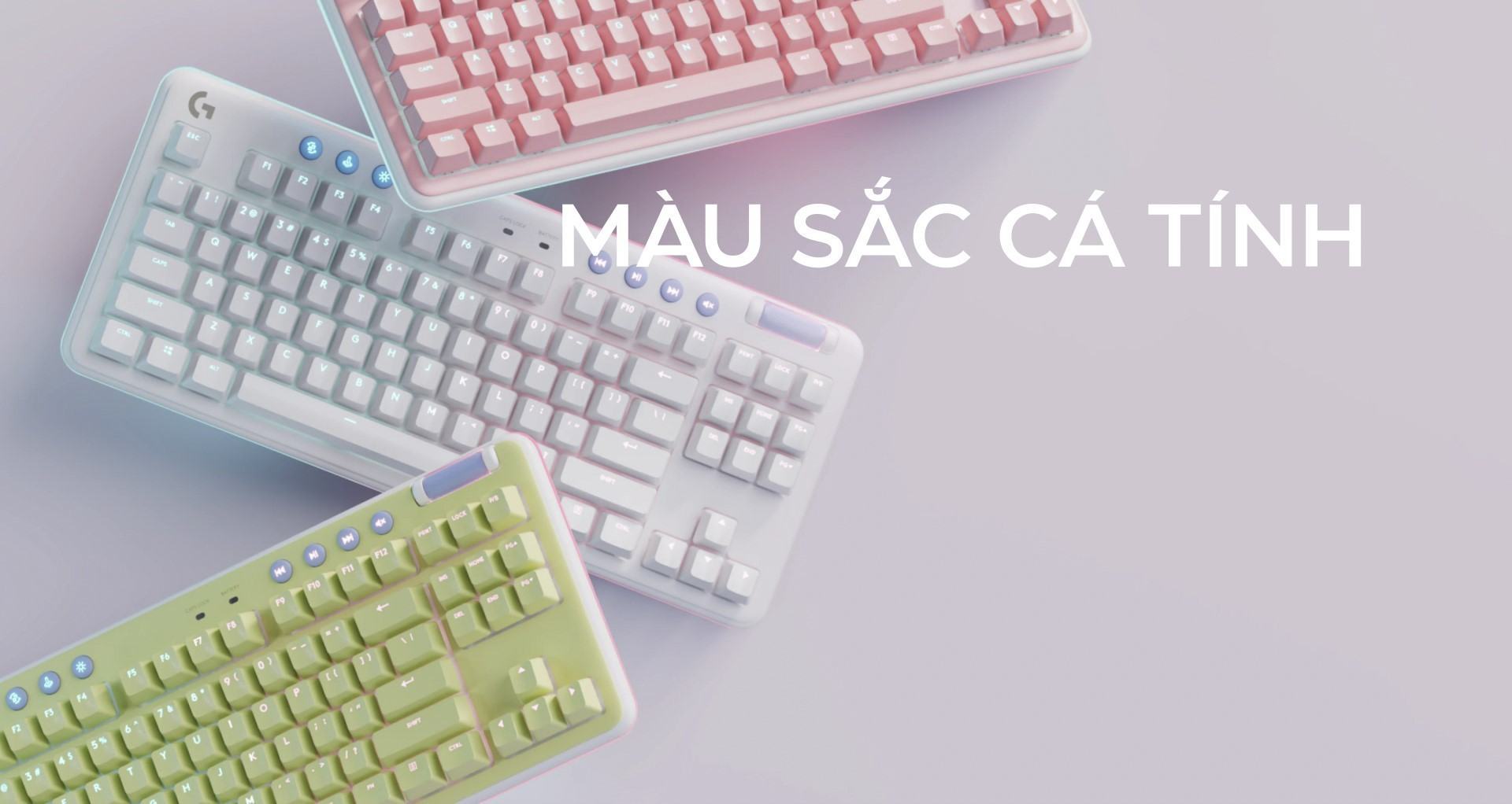 Bàn phím game không dây Logitech G715 TKL RGB Off White