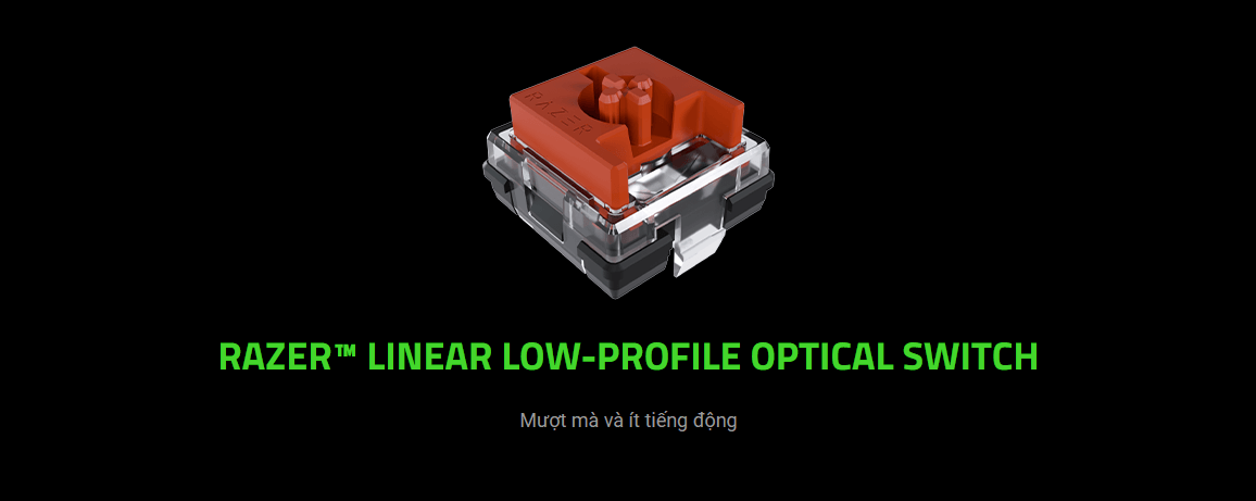 Bàn phím game không dây Razer DeathStalker V2 Pro Tenkeyless Low Profile Optical (RGB/USB/Linear Red sw) (RZ03-04370100-R3M1) 3