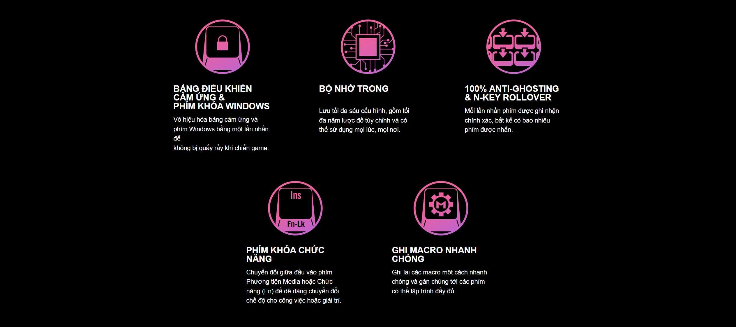 Bàn phím Gaming Asus ROG Falchion Ace Wired RGB White 90MP0346-BKUA10