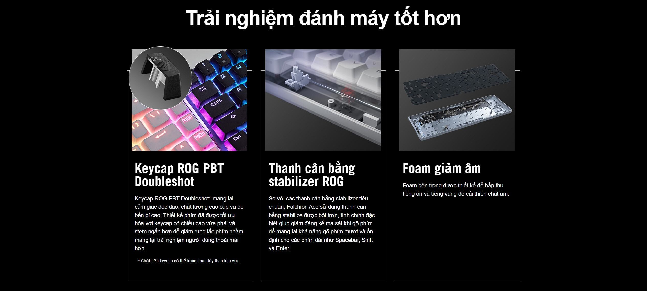 Bàn phím Gaming Asus ROG Falchion Ace Wired RGB White 90MP0346-BKUA10