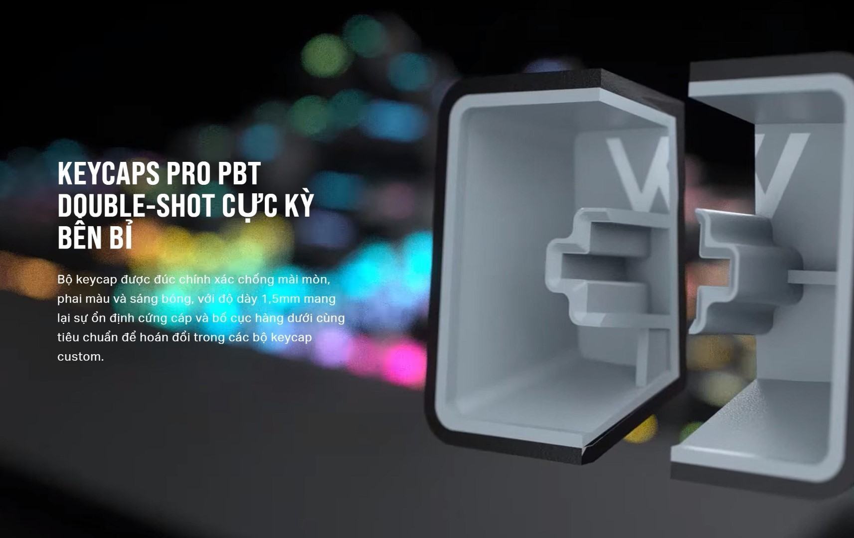 Bàn phím gaming có dây Corsair K70 PRO-BLK-OPX Silver Switch Led RGB CH-910941A-NA