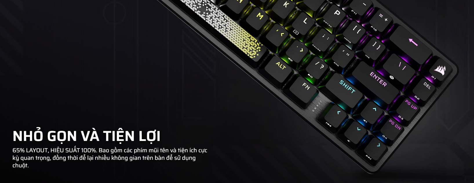 Bàn phím gaming Corsair K65 PRO MINI RGB OPX (CH-91A401A-NA) 2