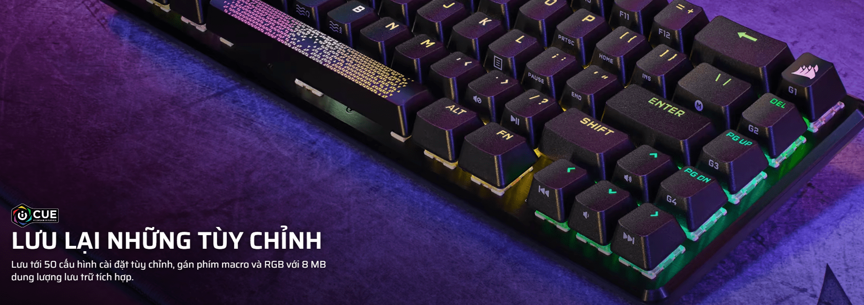 Bàn phím gaming Corsair K65 PRO MINI RGB OPX (CH-91A401A-NA) 7