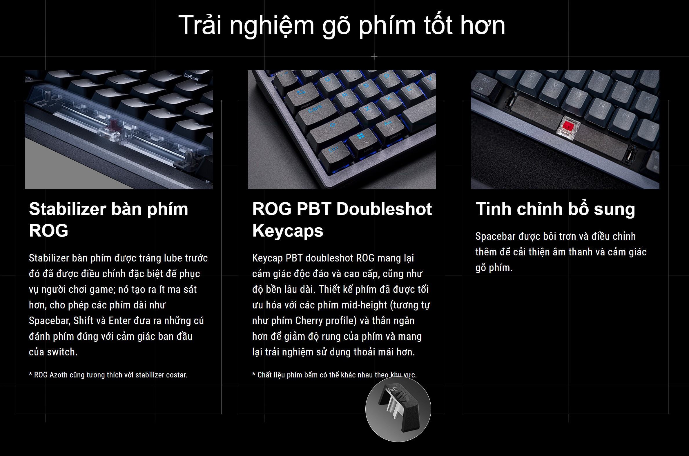 Bàn phím Gaming không dây ASUS ROG AZOTH