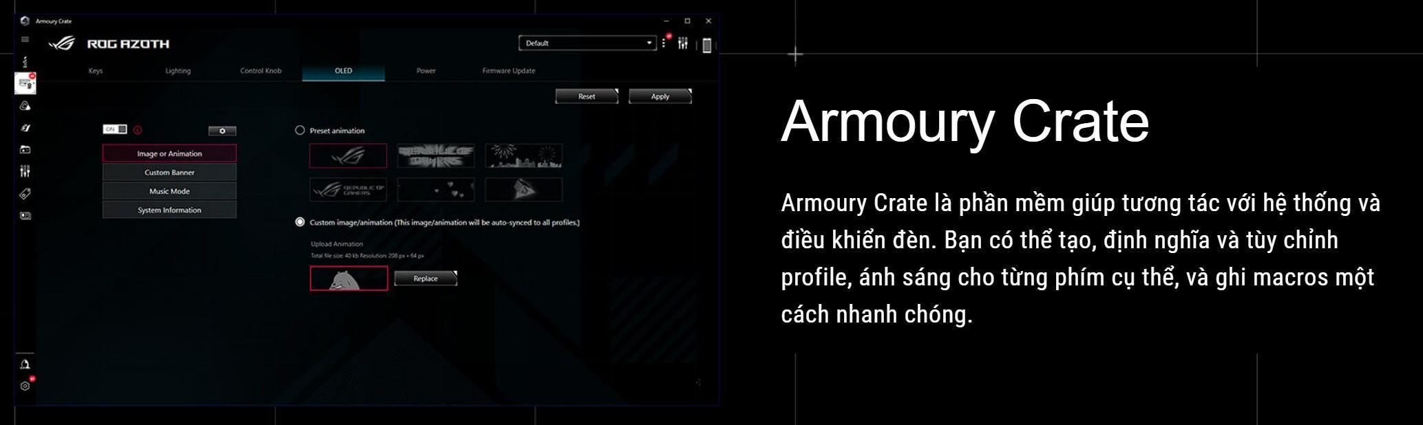 Bàn phím Gaming không dây ASUS ROG AZOTH