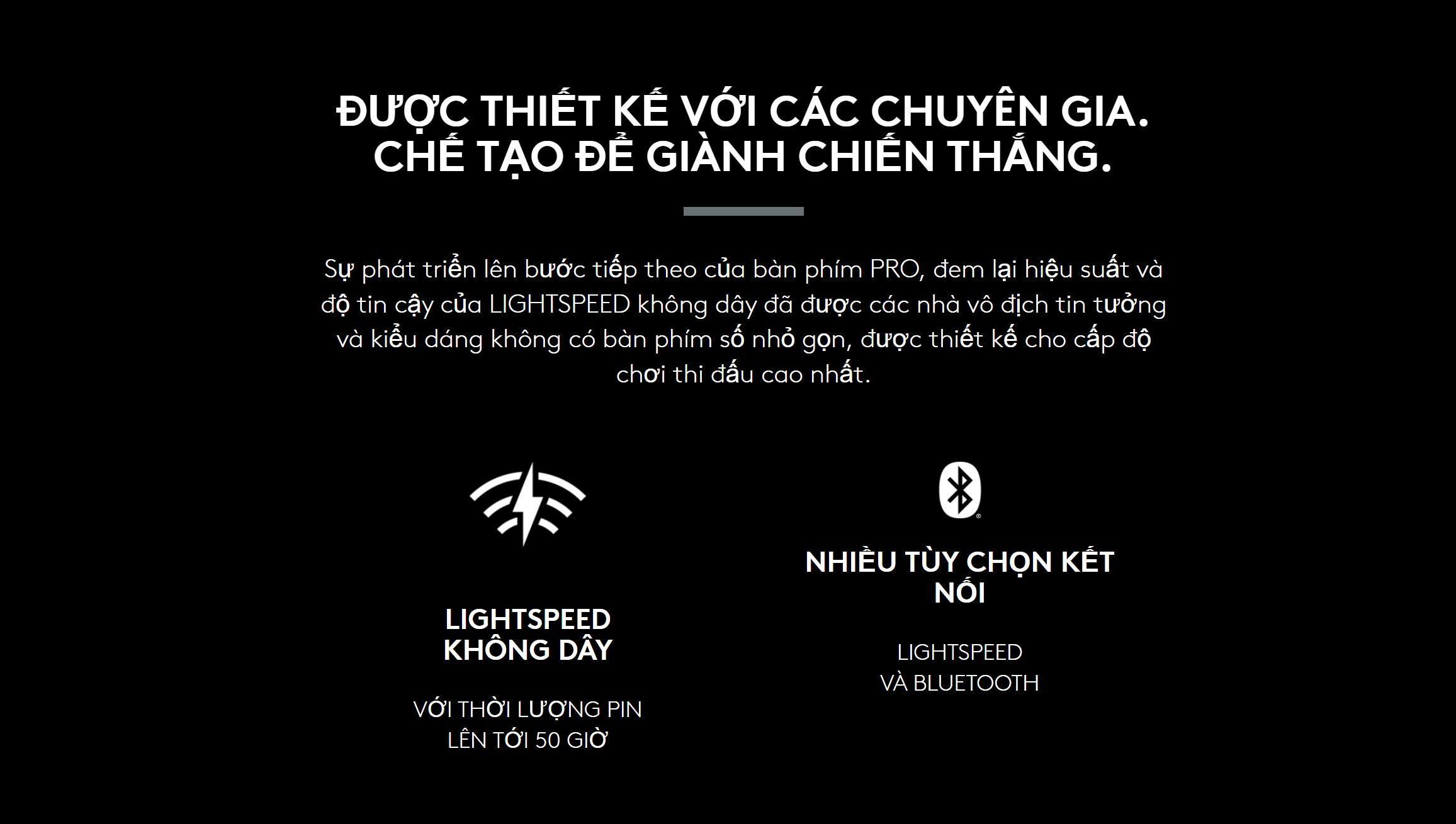 Bàn phím Gaming không dây Logitech Pro X TKL Lightspeed