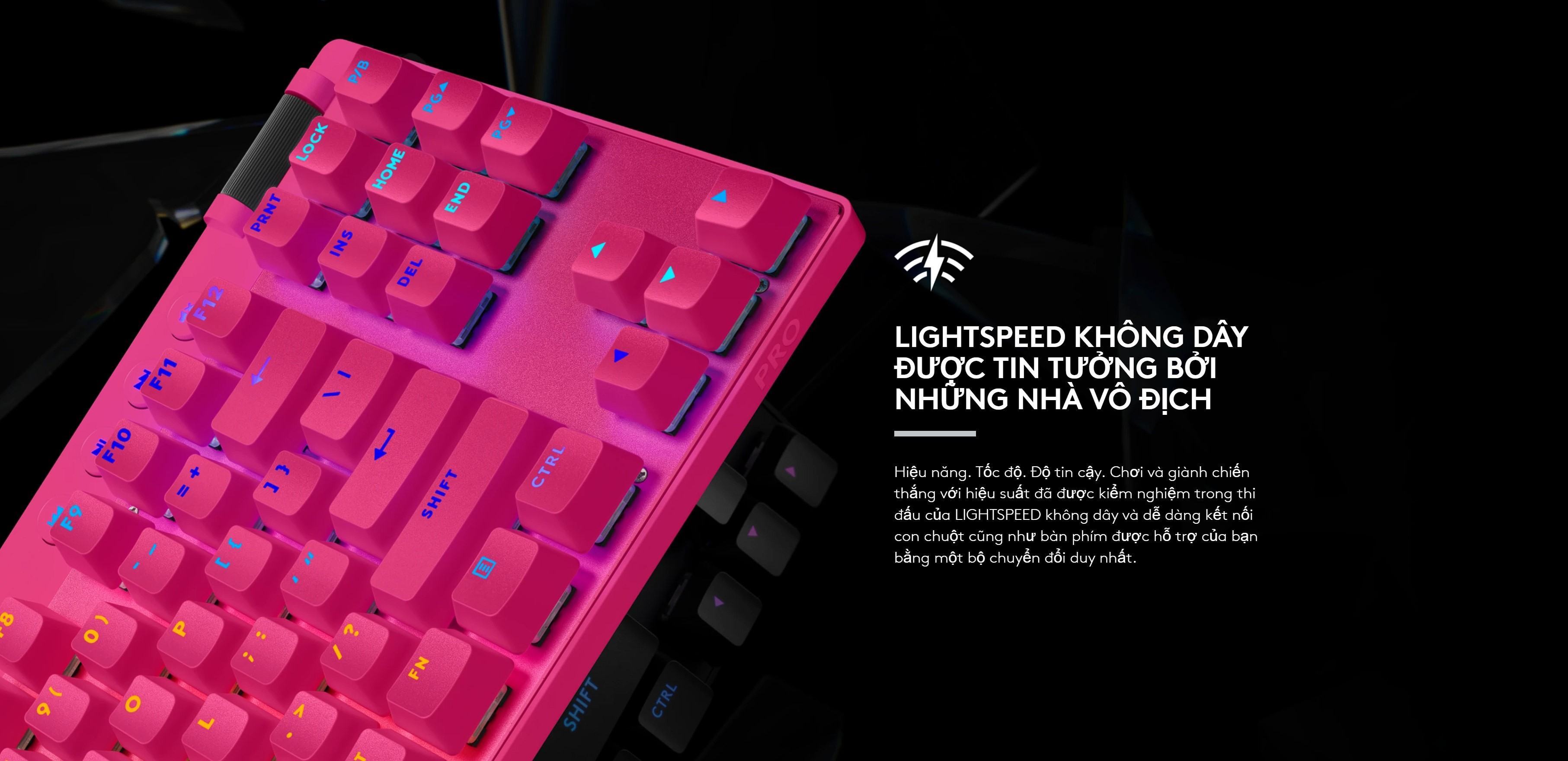 Bàn phím Gaming không dây Logitech Pro X TKL Lightspeed
