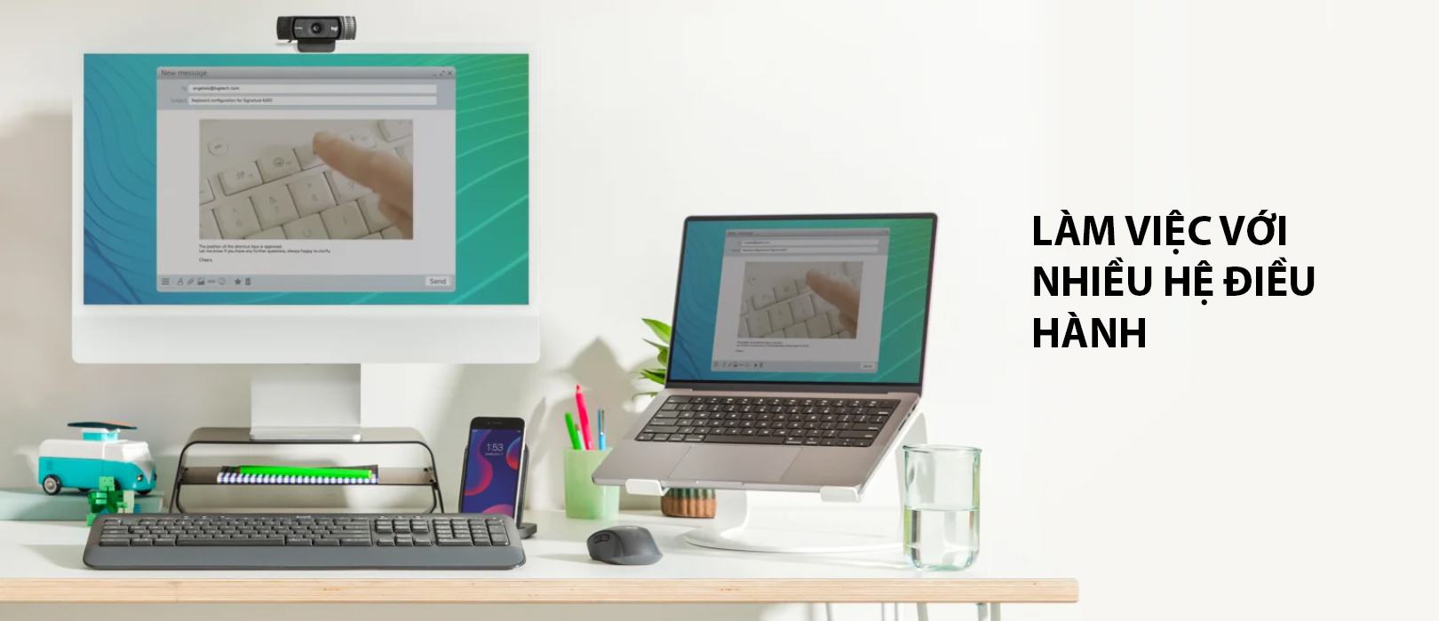 Bàn phím không dây Logitech K650 Graphite (USB/Bluetooth/Đen) (920-010955) 5