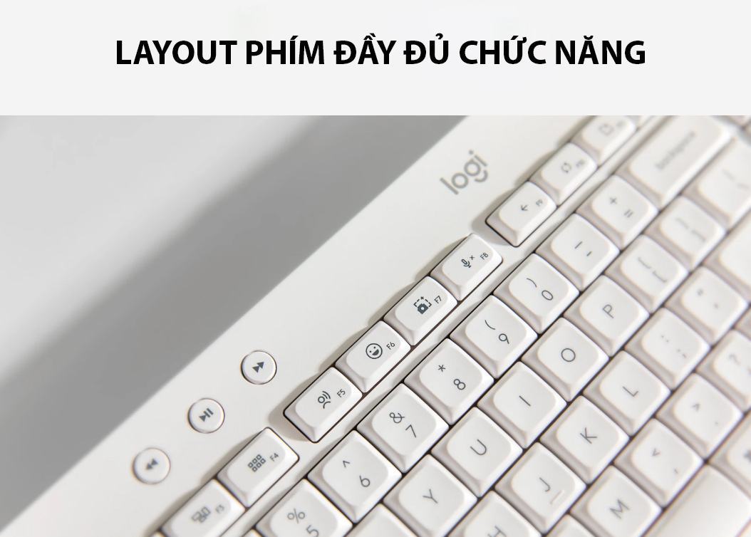 Bàn phím không dây Logitech K650 Off White (USB/Bluetooth/Trắng) (920-010987) 3