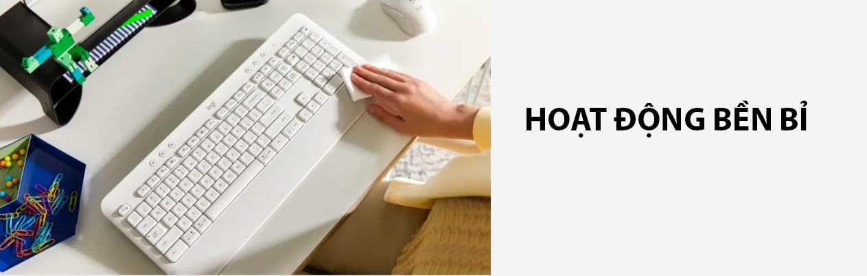 Bàn phím không dây Logitech K650 Off White (USB/Bluetooth/Trắng) (920-010987) 7