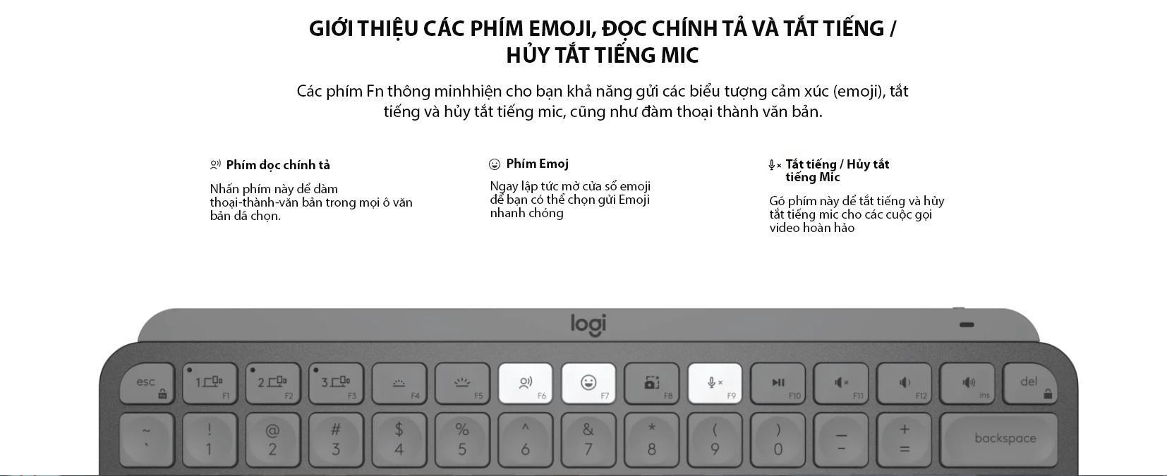 Bàn phím không dây Logitech MX Keys Mini Graphite (USBC/Bluetooth/Xám) 2