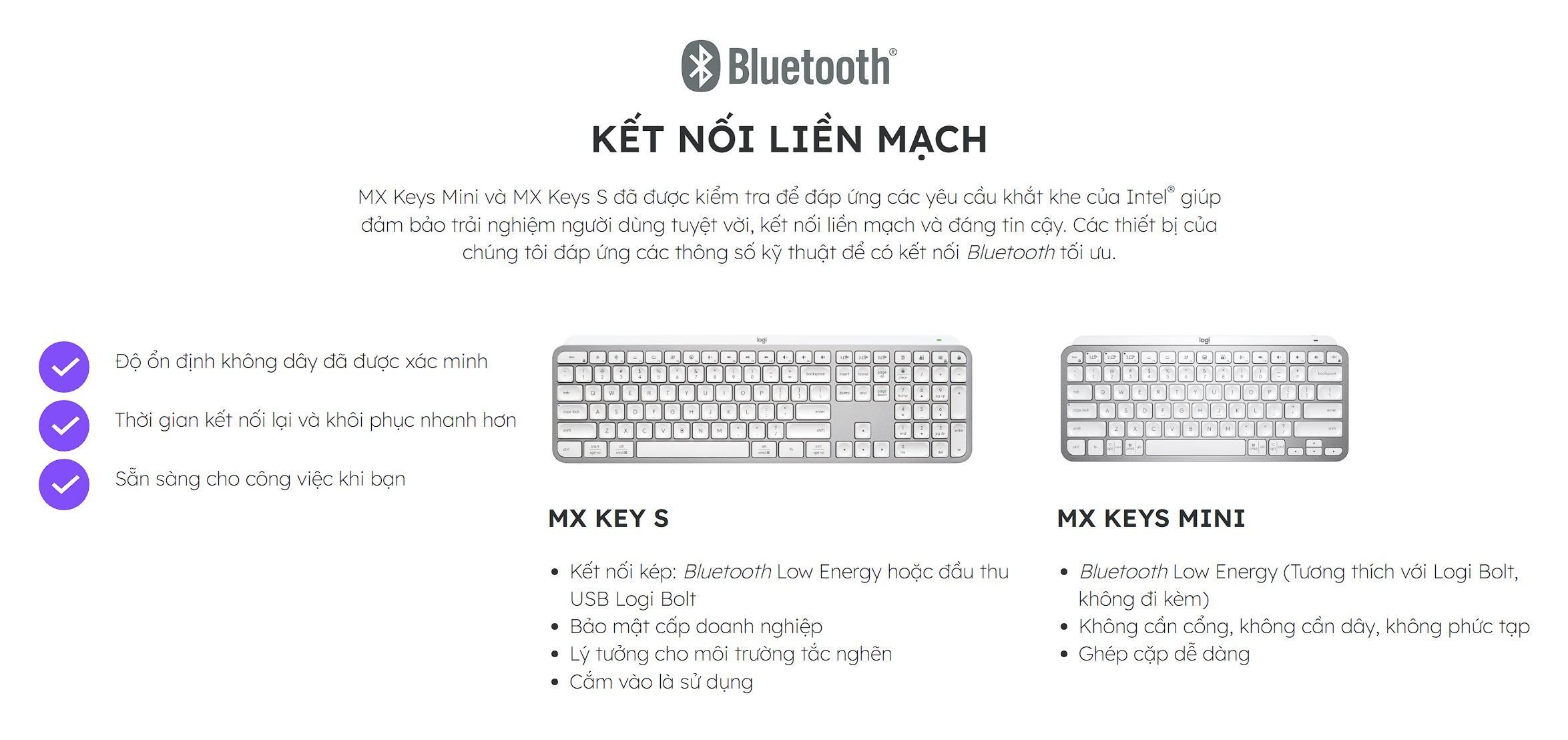 Bàn phím không dây Logitech MX Keys S