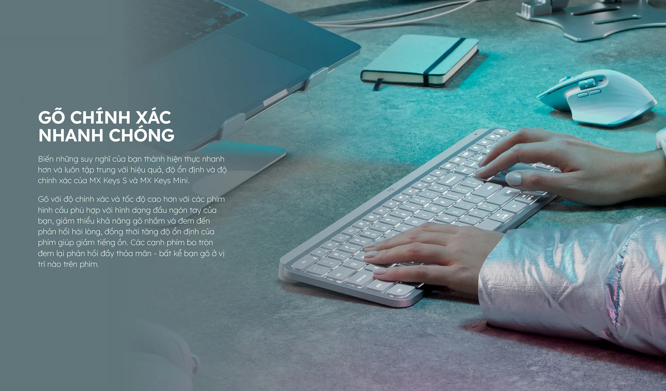 Bàn phím không dây Logitech MX Keys S