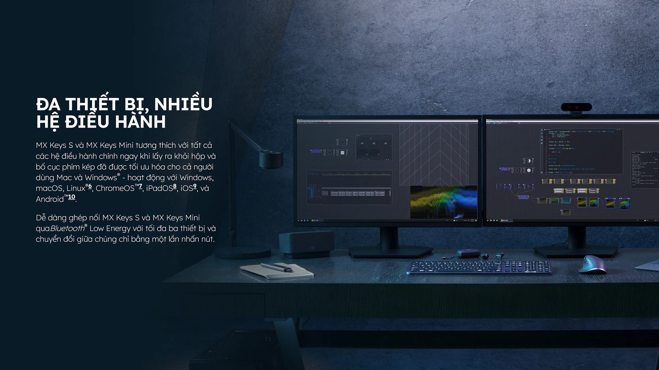 Bàn phím không dây Logitech MX Keys S