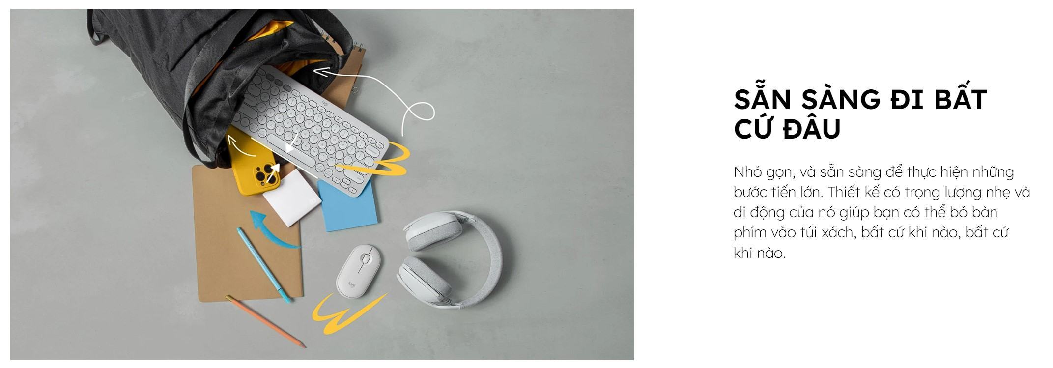 Bàn phím không dây Logitech Pebble keys 2 K380s