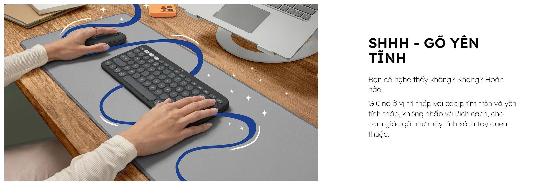 Bàn phím không dây Logitech Pebble keys 2 K380s