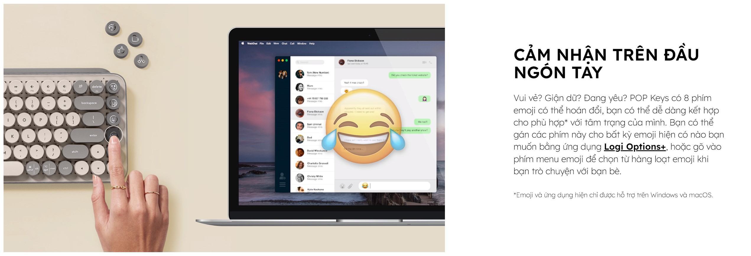 Bàn phím không dây Logitech Pop Keys