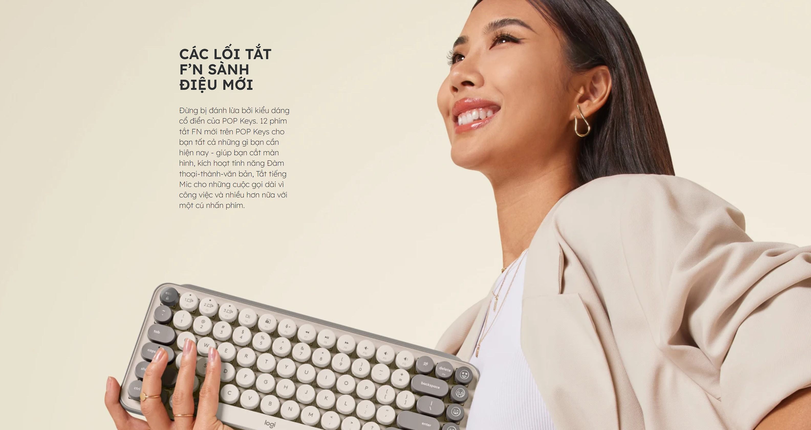 Bàn phím không dây Logitech Pop Keys