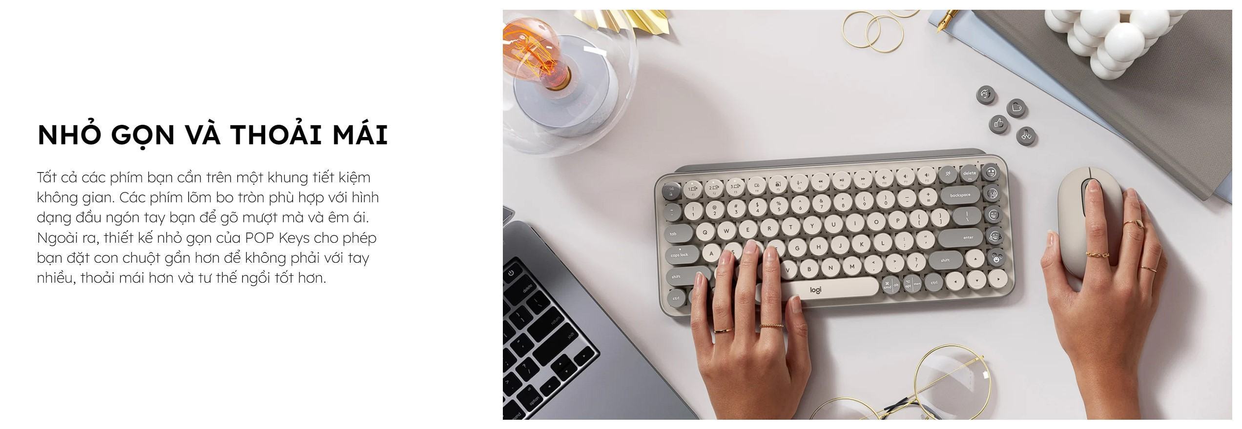 Bàn phím không dây Logitech Pop Keys