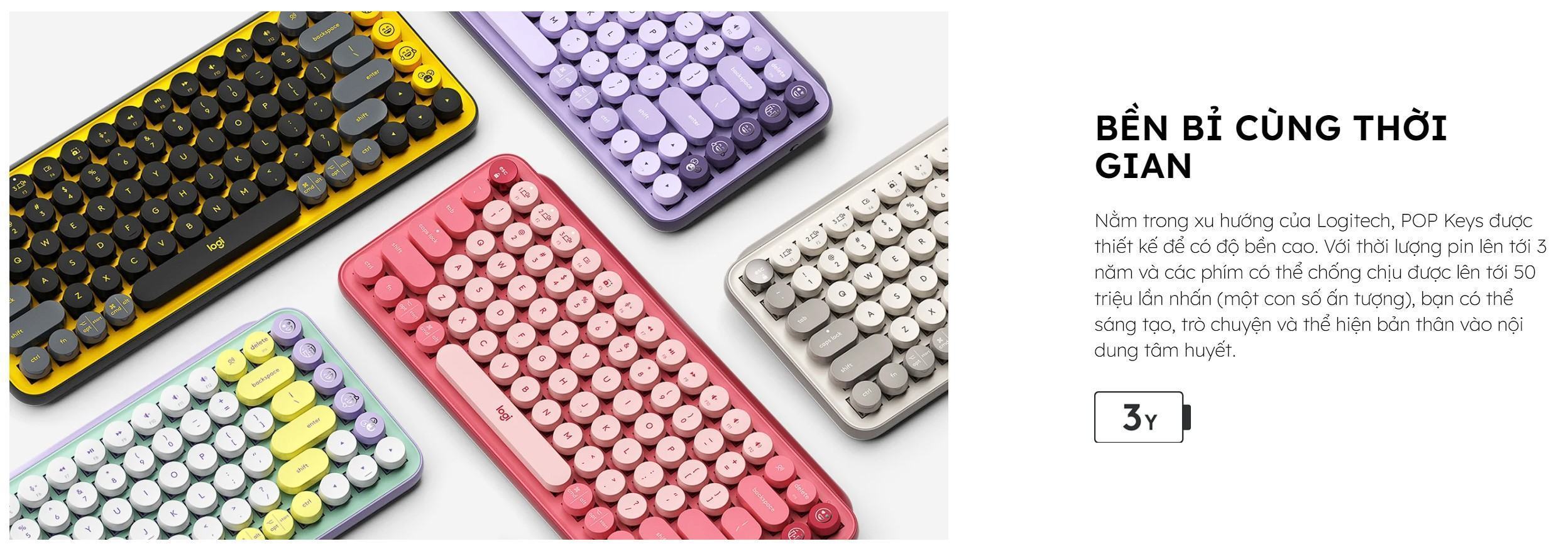 Bàn phím không dây Logitech Pop Keys