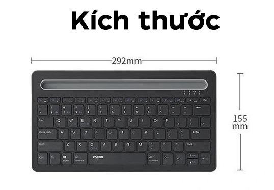Bàn phím không dây Rapoo XK100 đen (Bluetooth)
