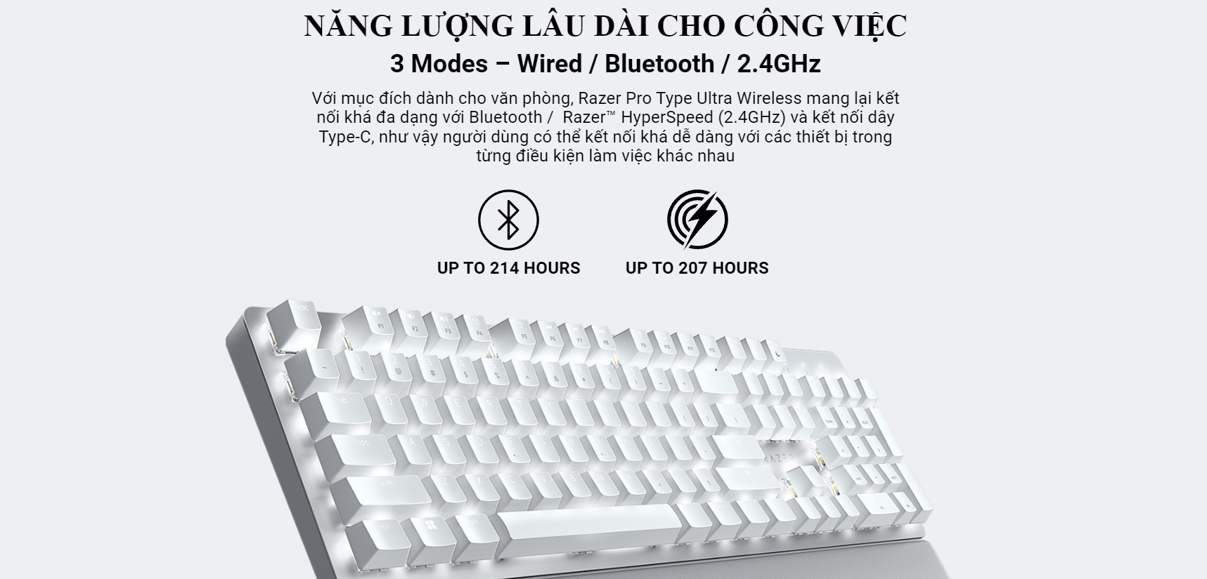 Bàn phím không dây Razer Pro Type Ultra Wireless Productivity (RZ03-04110100-R3M1) 6