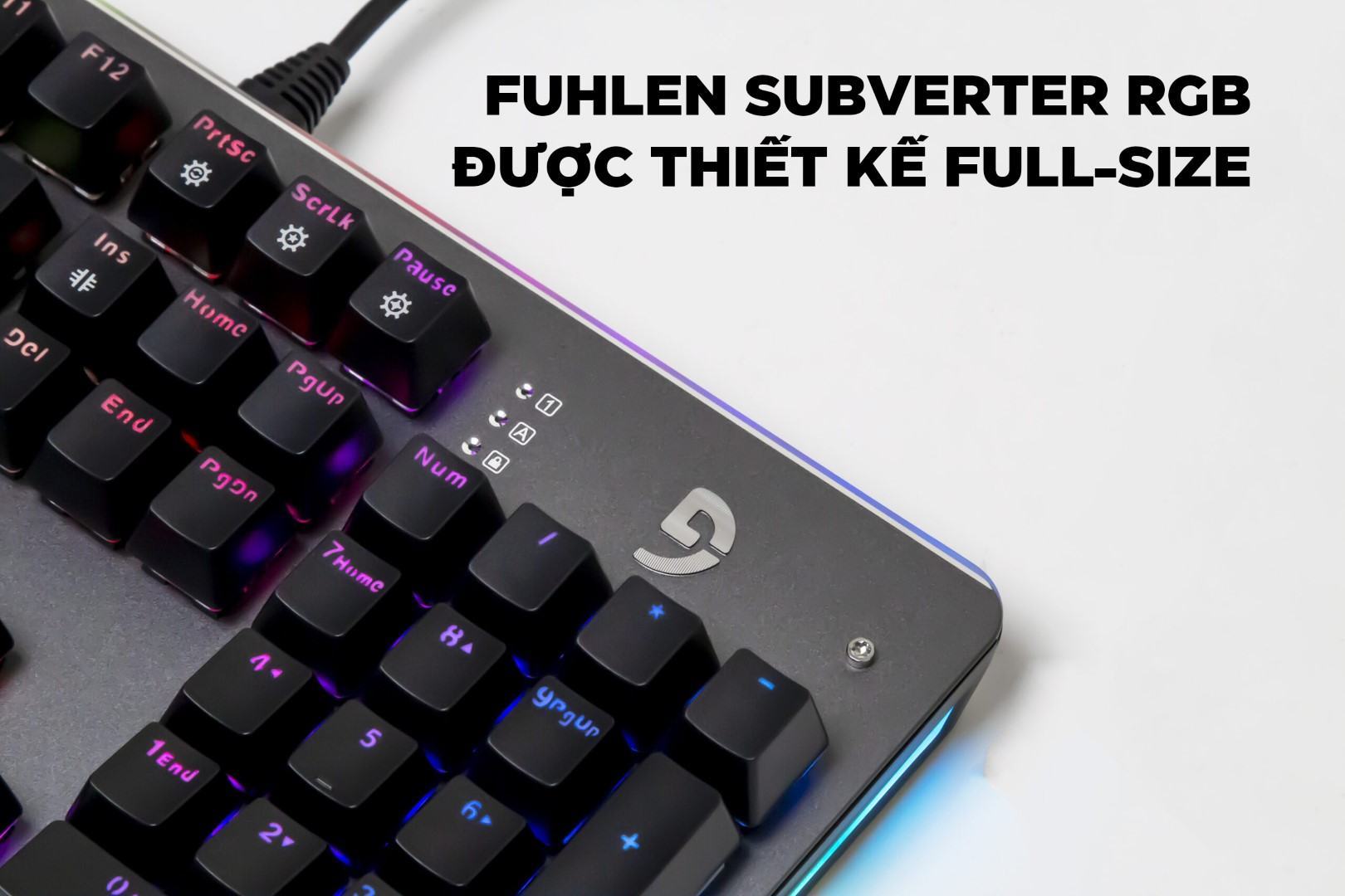 Bàn phím quang cơ Fuhlen S Subverter RGB Mechanical Blue Switch Đen
