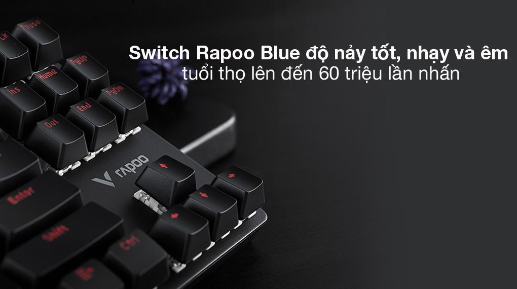 Bàn phím Rapoo V500 Alloy Red switch 4