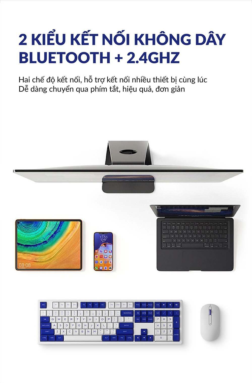 Bộ Bàn Phím chuột không dây AKKO MX108 3