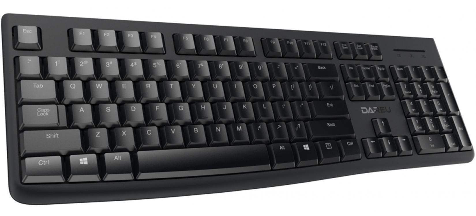 Bộ Bàn phím Chuột không dây Dareu LK186G đen (USB)