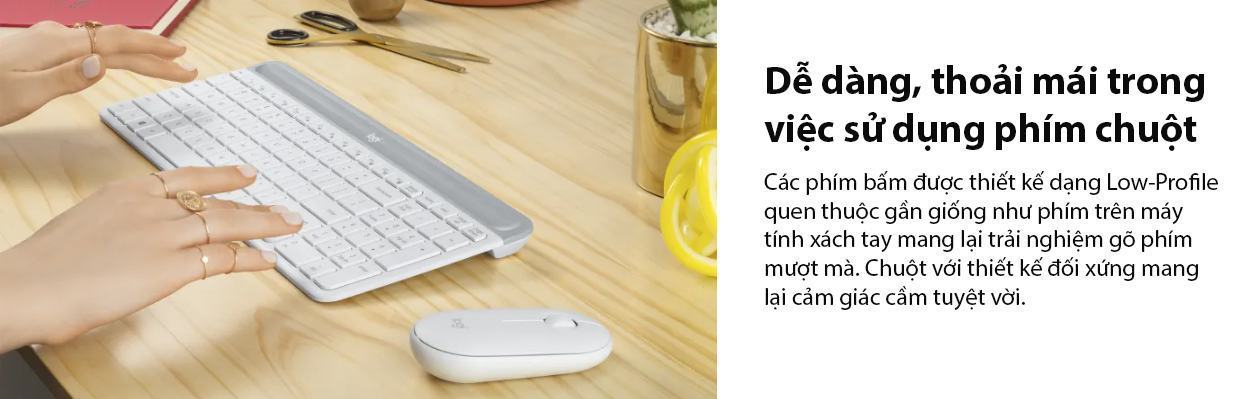 Bộ bàn phím + chuột không dây Logitech MK470 (USB/màu đen) 4