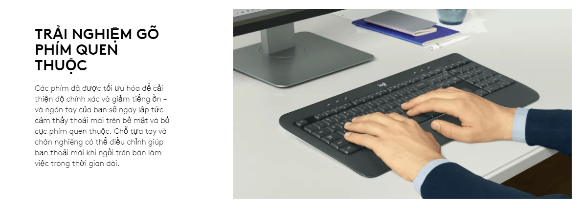 Bộ bàn phím chuột không dây Logitech MK540 3