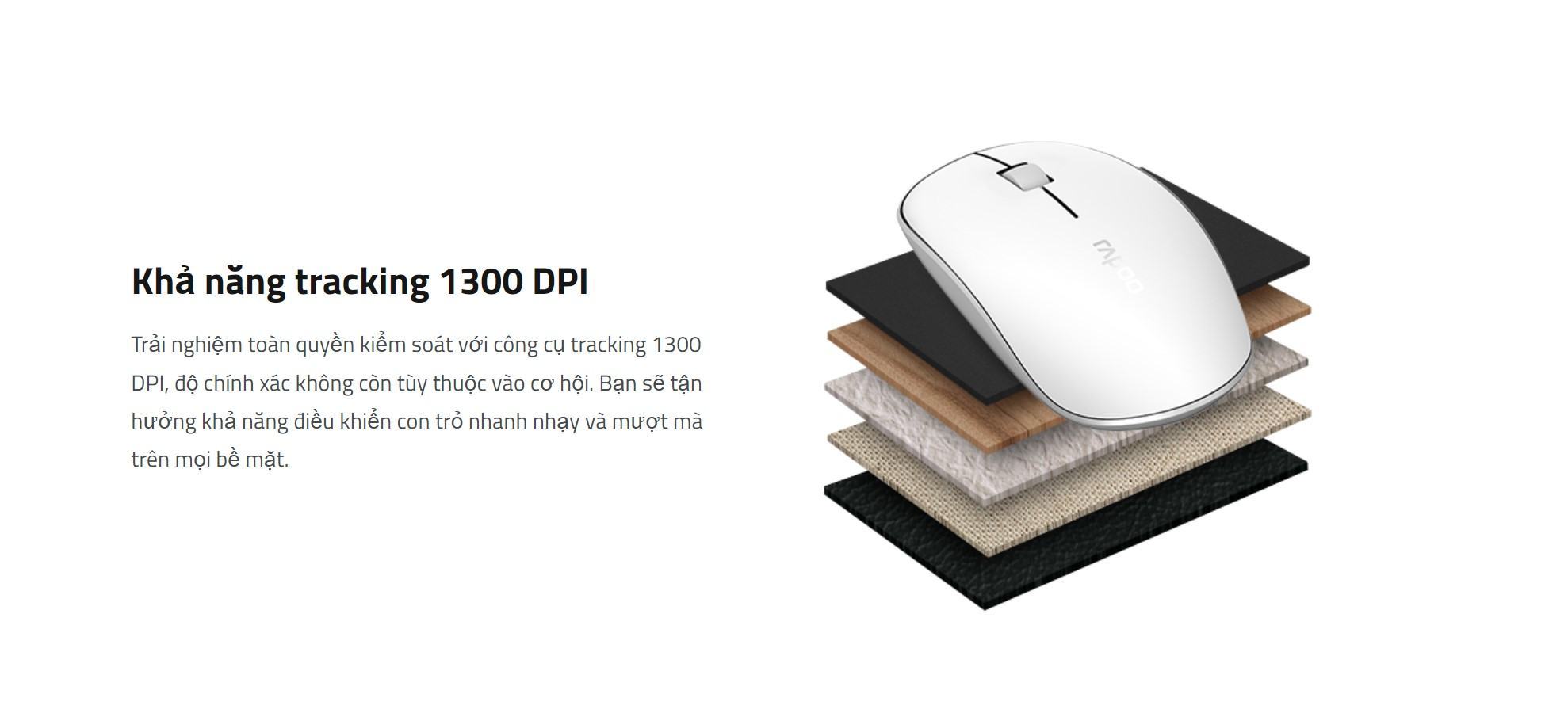 Bộ Bàn phím chuột không dây Rapoo 9300M đen (USB)