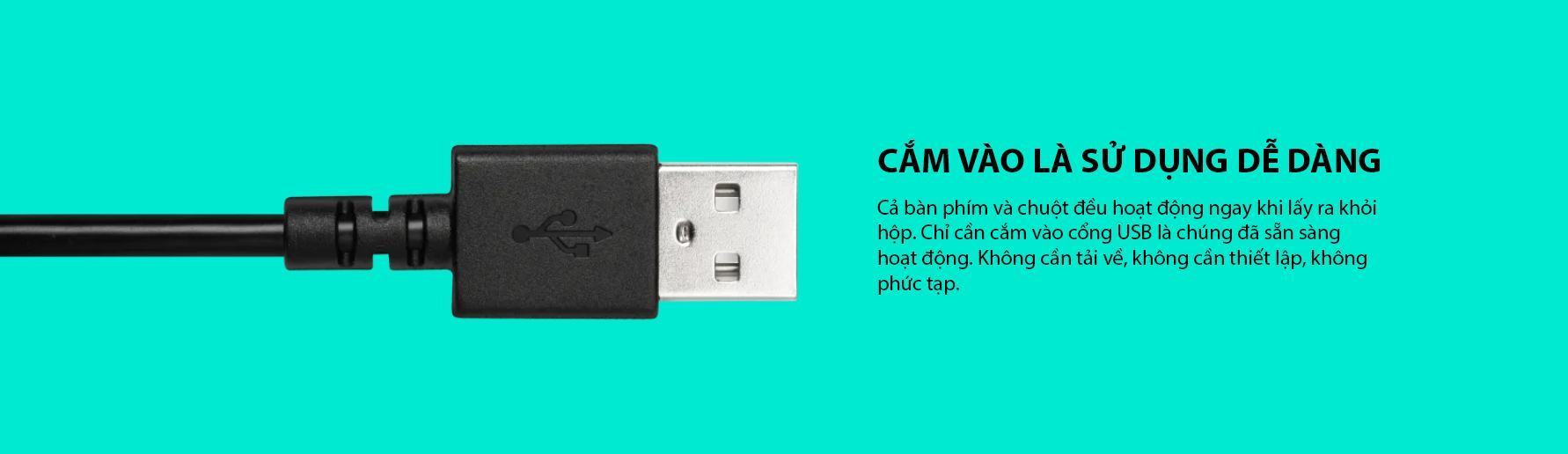 Bộ Bàn phím Chuột Logitech MK120 (USB/đen) 4