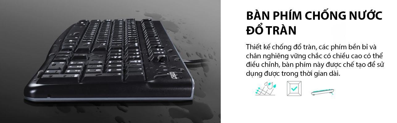 Bộ Bàn phím Chuột Logitech MK120 (USB/đen) 5