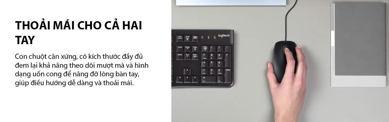 Bộ Bàn phím chuột Logitech MK200 (USB/đen) 3