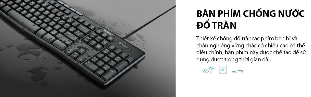 Bộ Bàn phím chuột Logitech MK200 (USB/đen) 5
