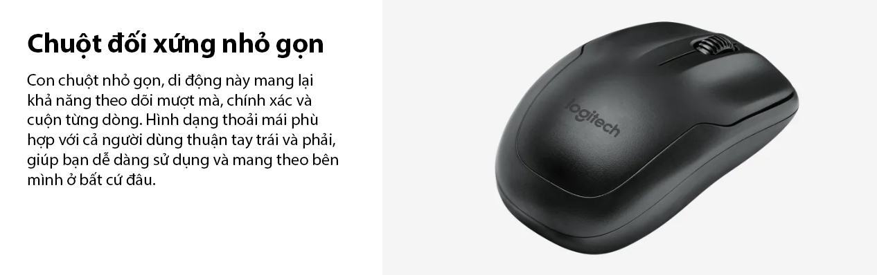 Bộ bàn phím chuột không dây Logitech MK220 Wireless (USB/đen) 2