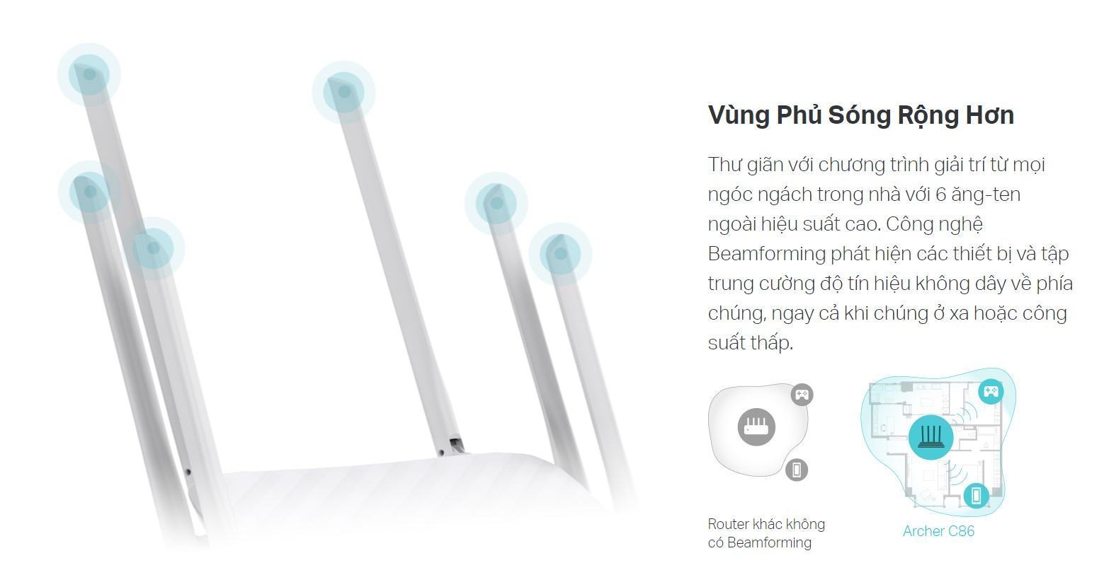 Bộ phát wifi TP-Link Archer C86 Wireless AC1900