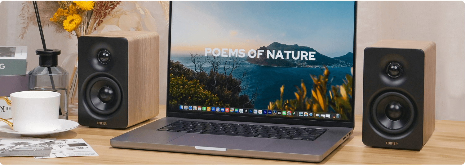 Loa bookshelf Edifier M60 Bluetooth - màu nâu (Vân gỗ) 1