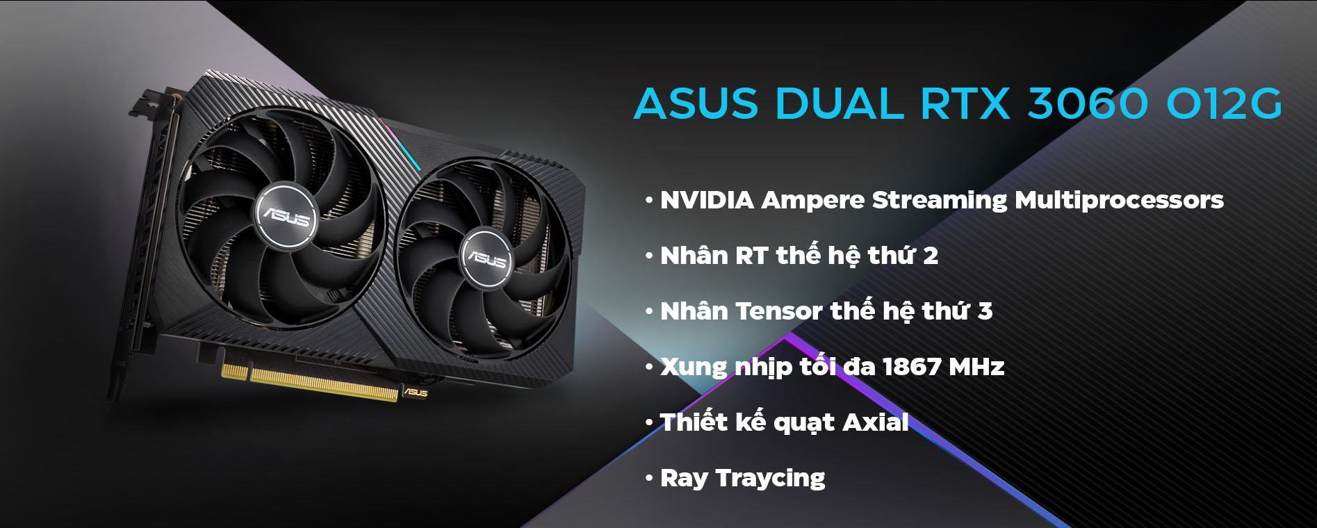 Card màn hình Asus DUAL-RTX 3060-O12G-V2