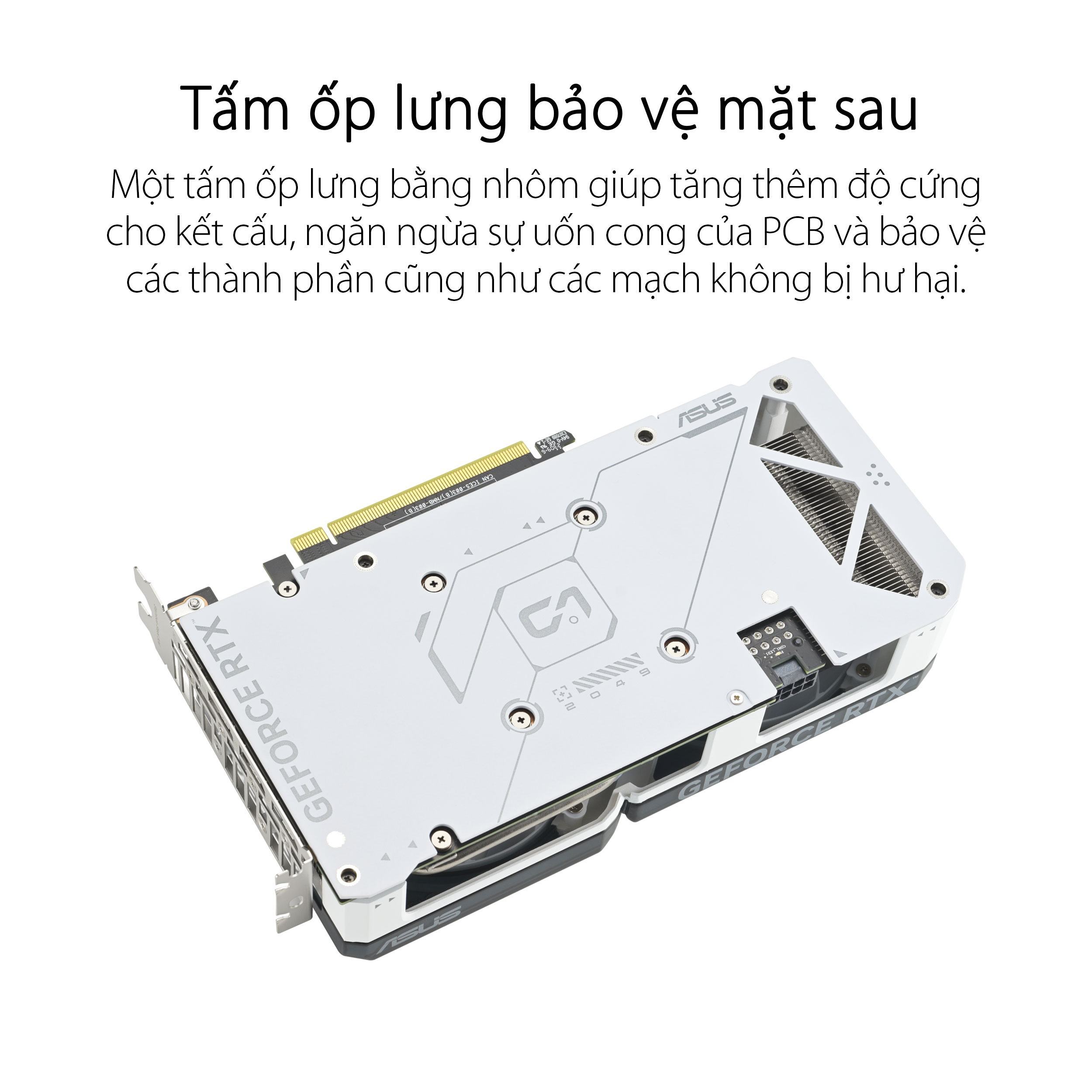 Card màn hình Asus DUAL-RTX 4060 Ti-O8G-GAMING WHITE