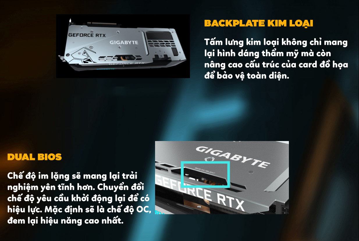 Card màn hình Gigabyte RTX 3070 Ti GAMING OC - 8GD (