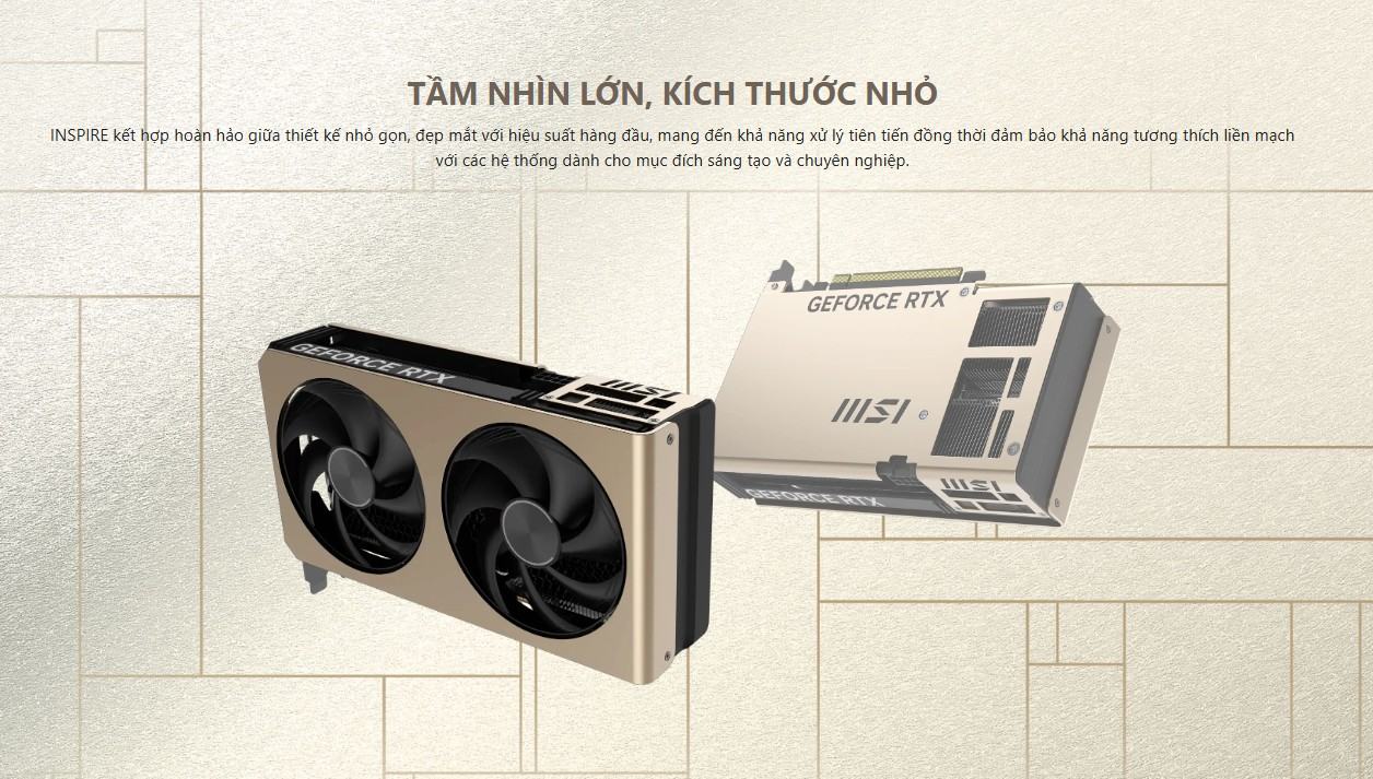 card man hinh msi rtx 5060 ti 8g inspire 2x
